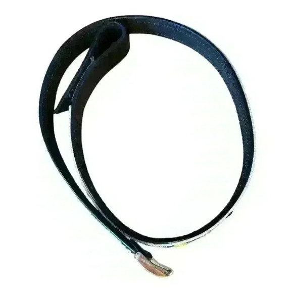 Chico's Womens Leather Floral Beaded M/L Velcro Close Belt. - Picture 4 of 15